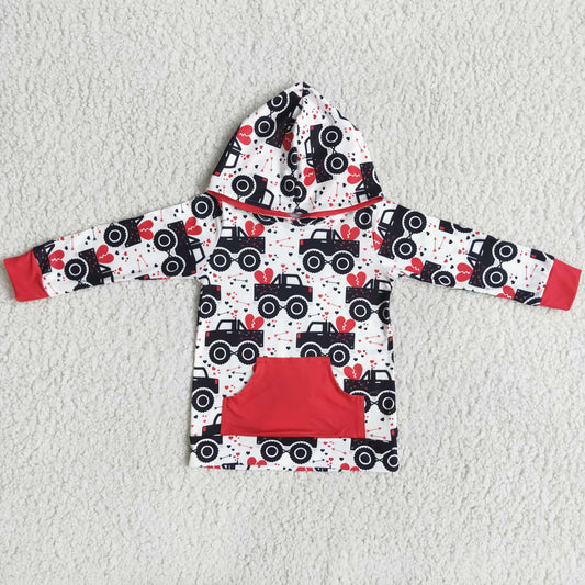 Valentine's Day Car Hoodie Top