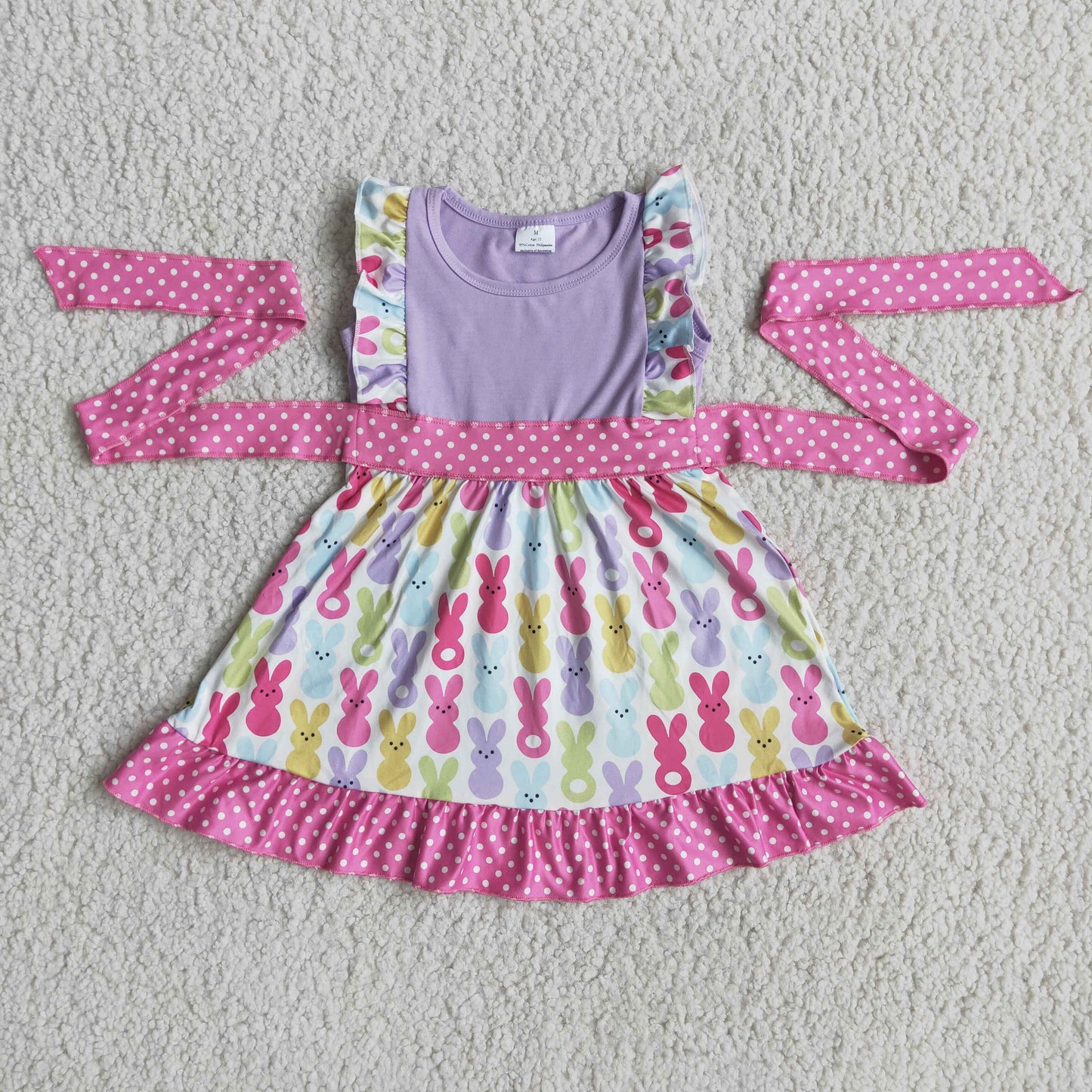 Easter Rabbit Girl Short Sleeve Cute Dresses