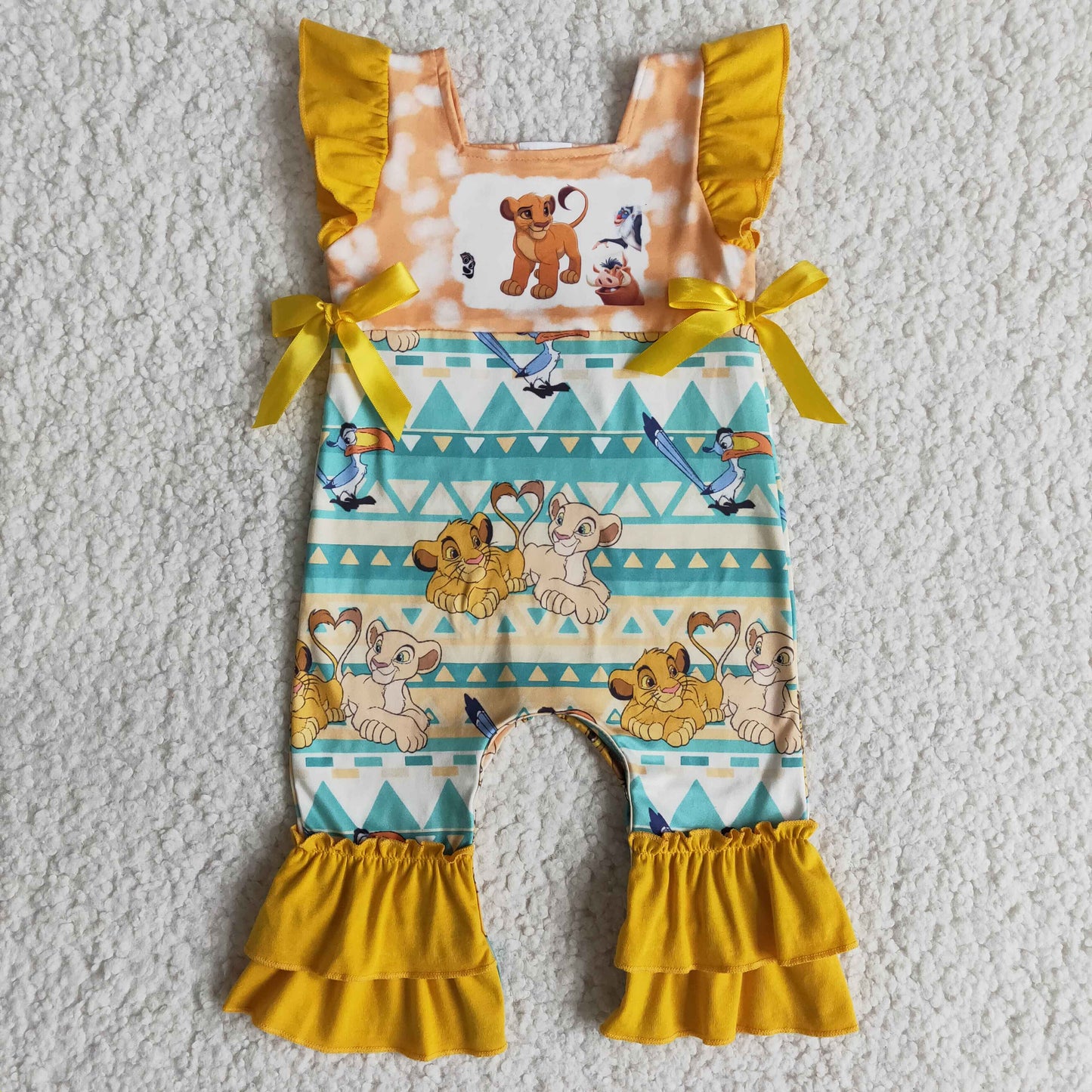 Lion ruffle romper