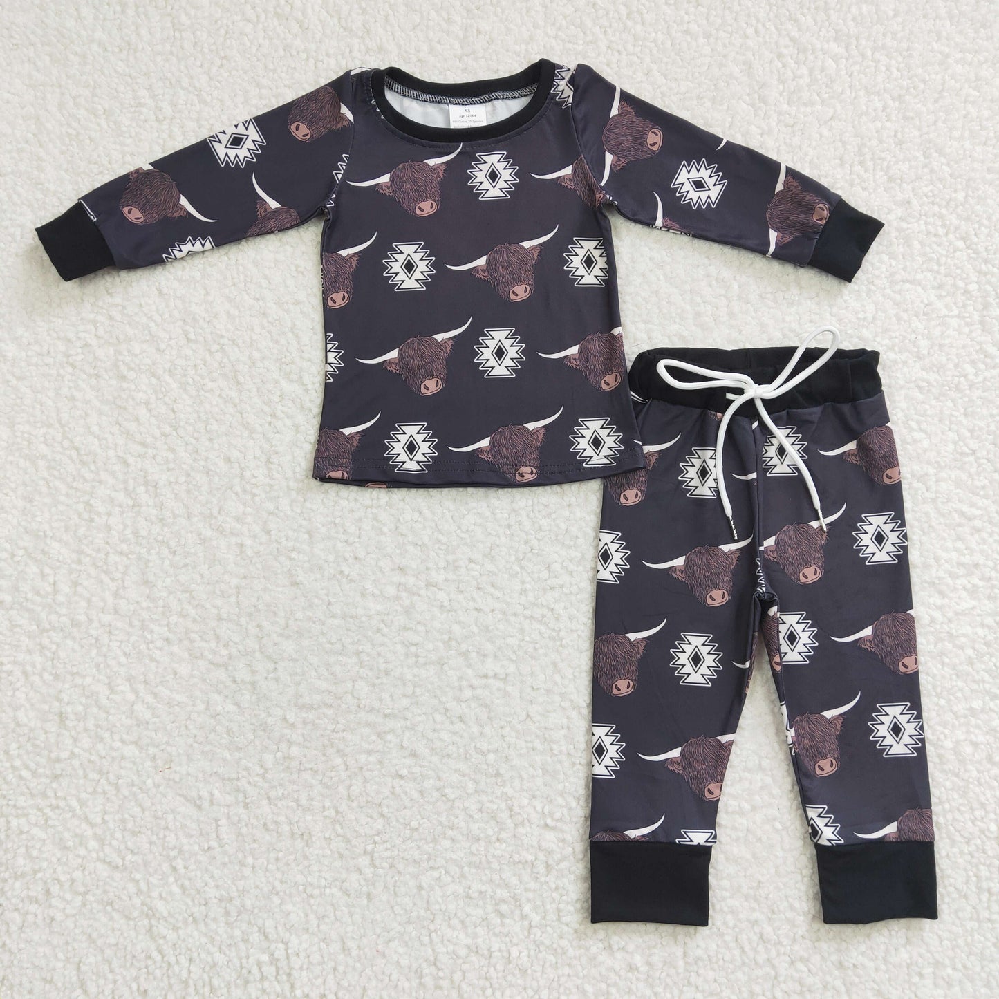 boys Highland Cow pajamas set BLP0153