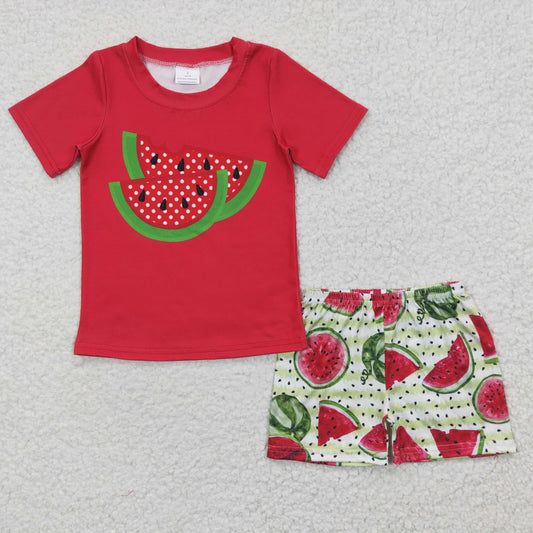 boys watermelon t-shirts+shorts sets BSSO0175