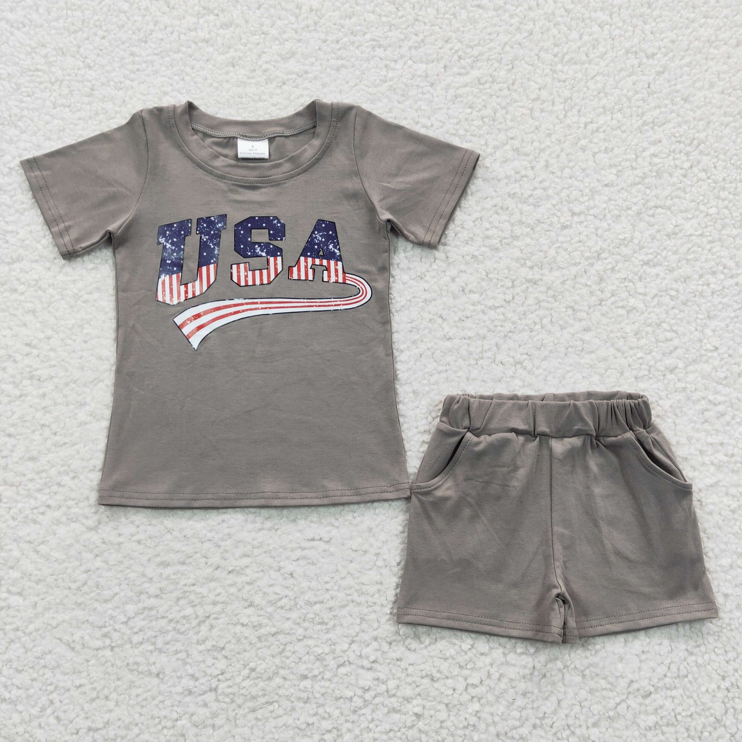 boys USA t-shirts+shorts sets BSSO0202