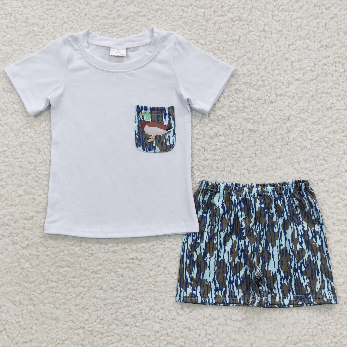 boys white t-shirts+shorts sets BSSO0205