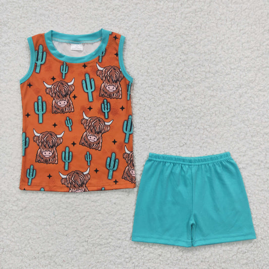 boys heifer tank tops+shorts sets BSSO0211