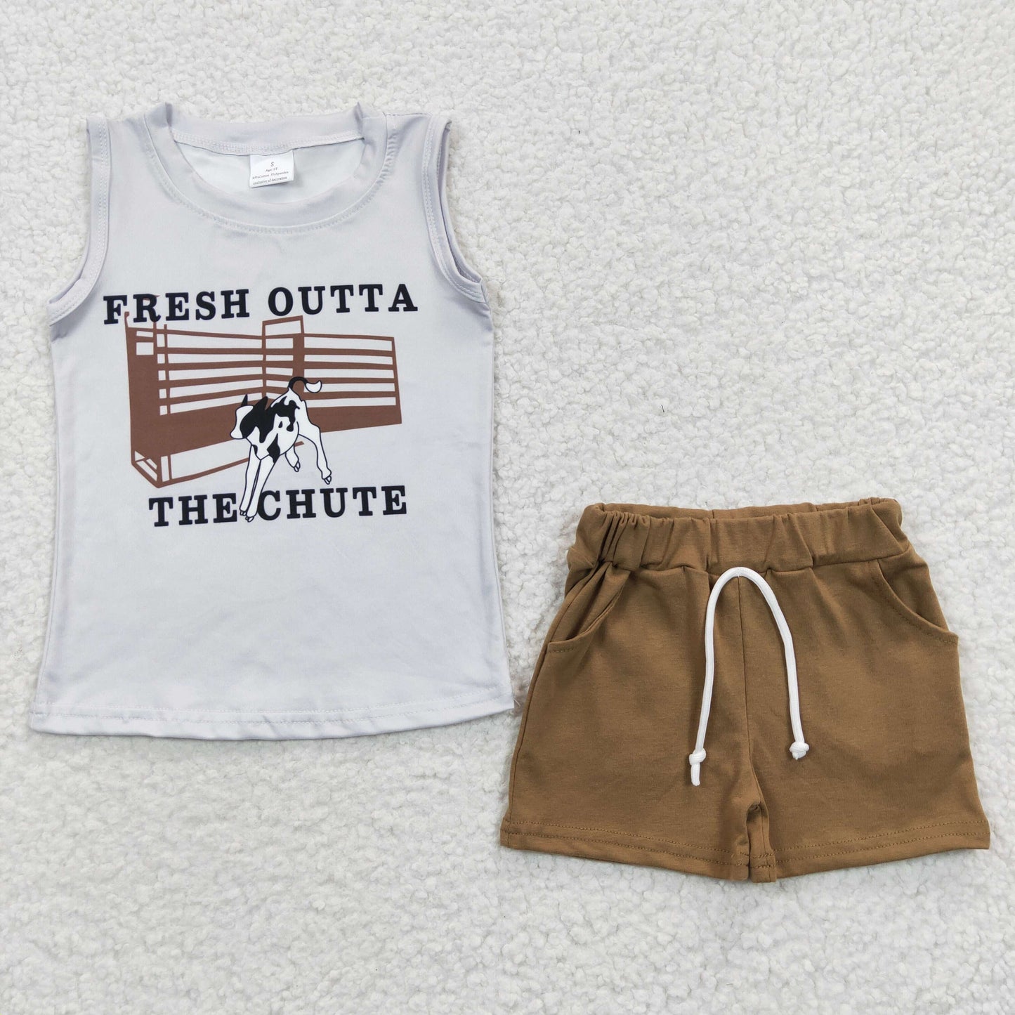 boys cattle tank tops+shorts sets BSSO0223