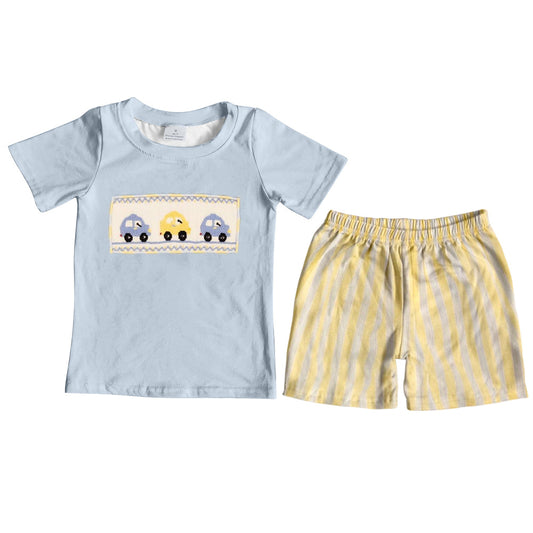 BSSO0617 pre-order baby boy clothes car toddler boy summer outfit