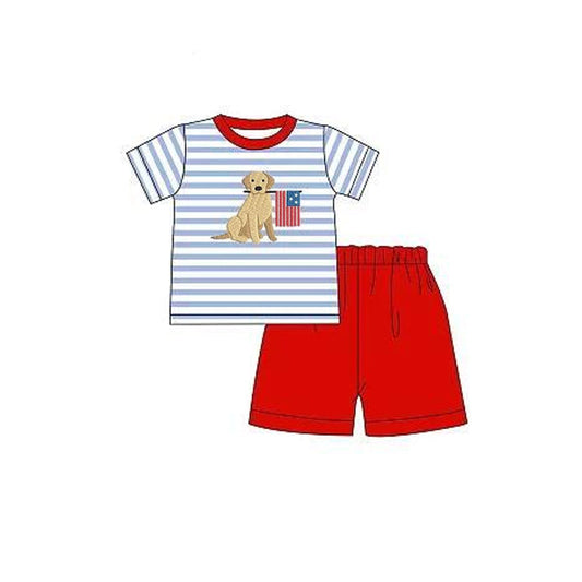 BSSO0619 pre-order baby boy clothes pubby 4th of July patriotic toddler boy summer outfit