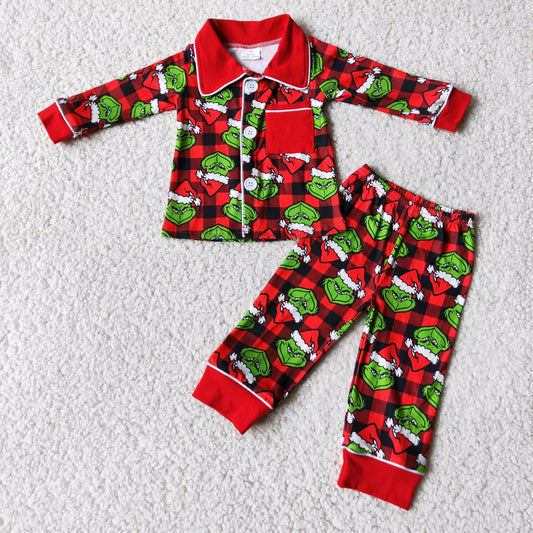 6 B1-25 Christmas boy pajamas sets