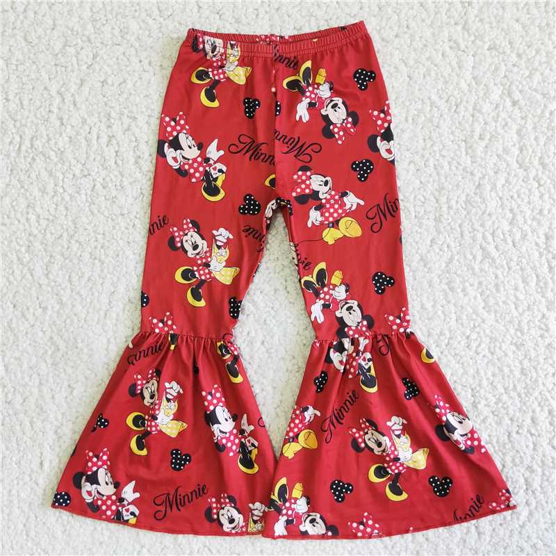 girls red minnie bell bottoms G5-4-1