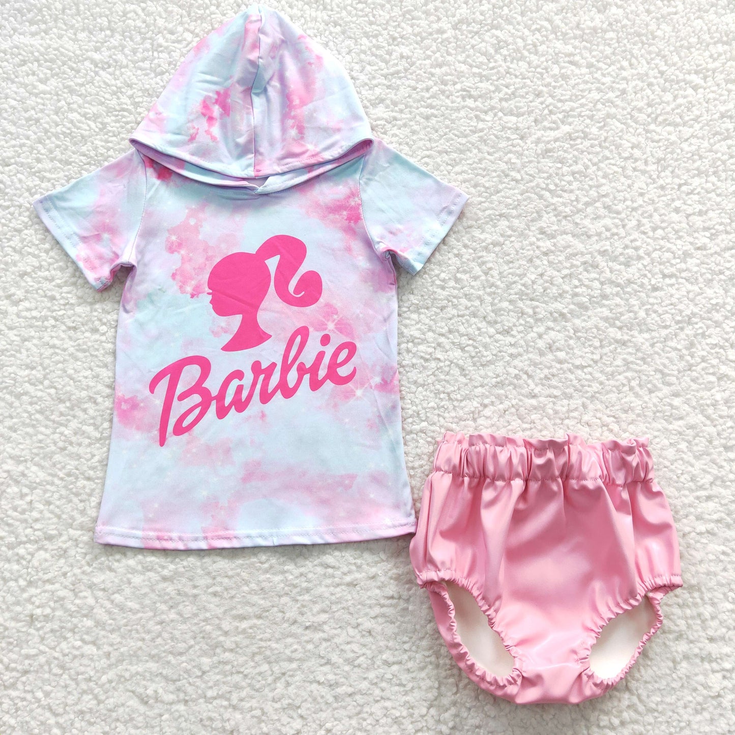 Barbie hooded tops+leather bummies sets GBO0149