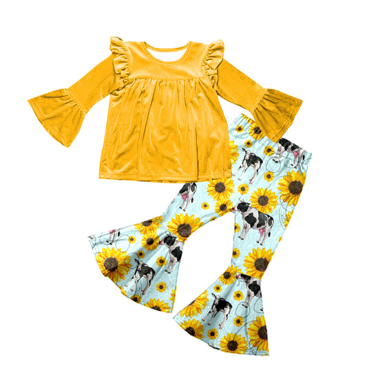 Sunflower bell bottom set-preorder