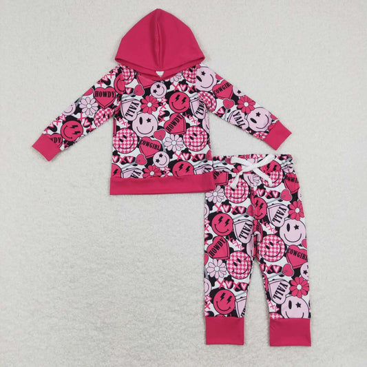 GLP1126 kids clothes girls cowgirl pink hoodie outfits