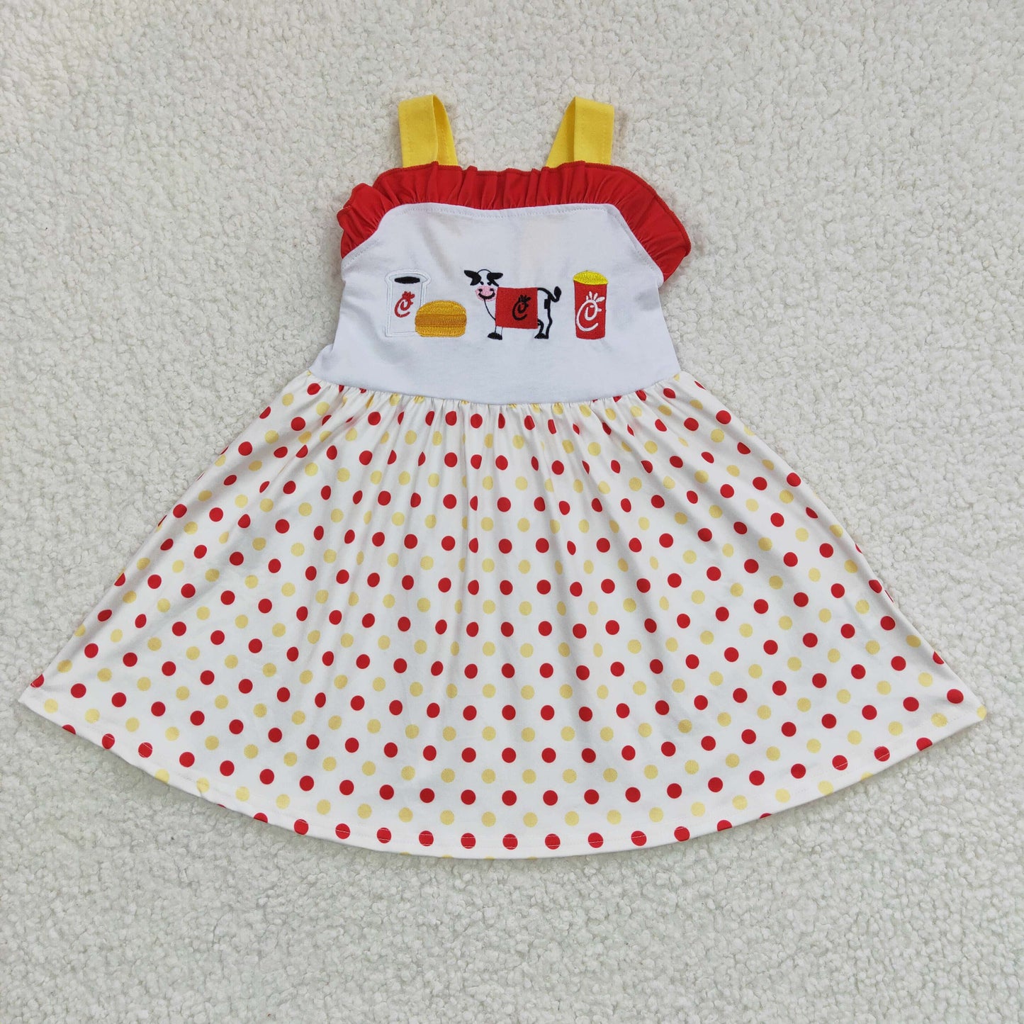 Milk Burger Fries embroidery dress GSD0203