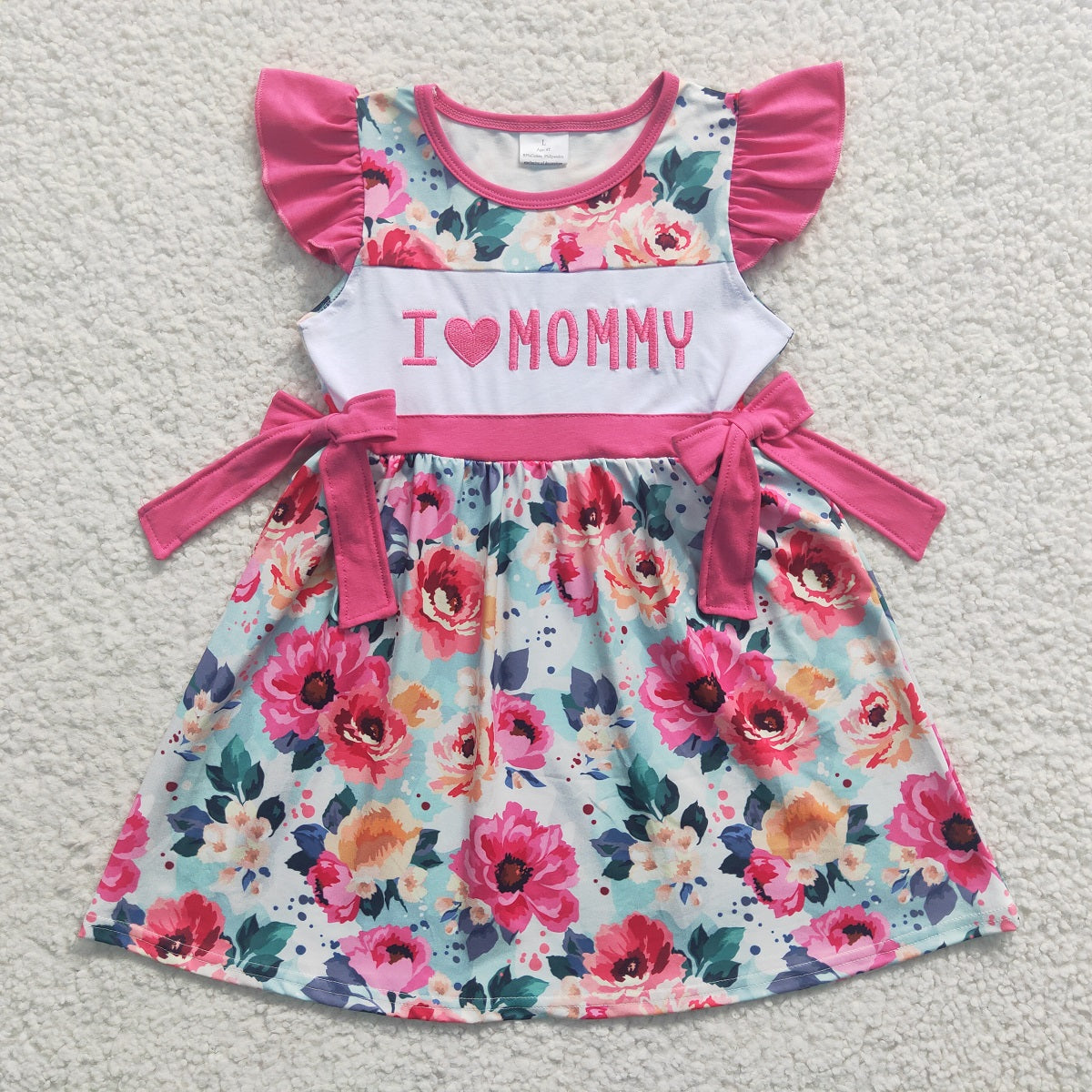 I love mommy letter embroidery dress GSD0263