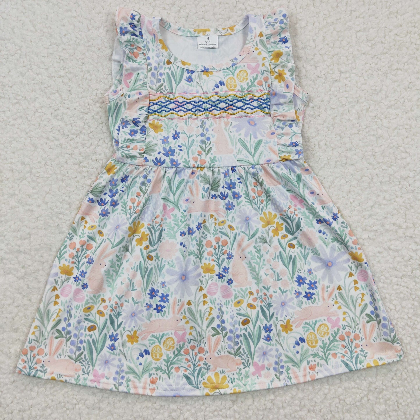 blue floral embroidery dress GSD0272