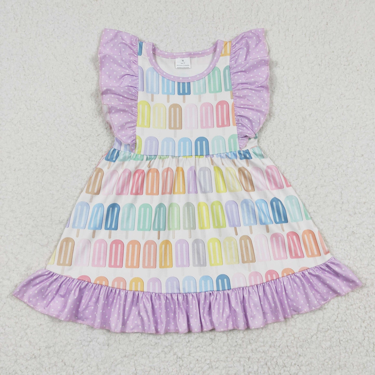 popsicle purple ruffled dress GSD0293