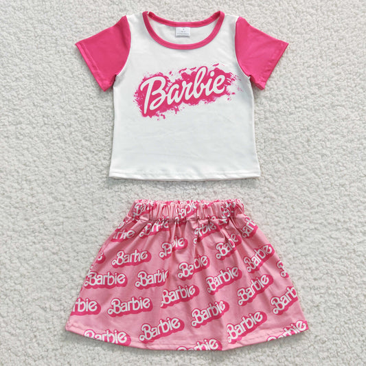 girls tops barbie skirts sets GSD0294