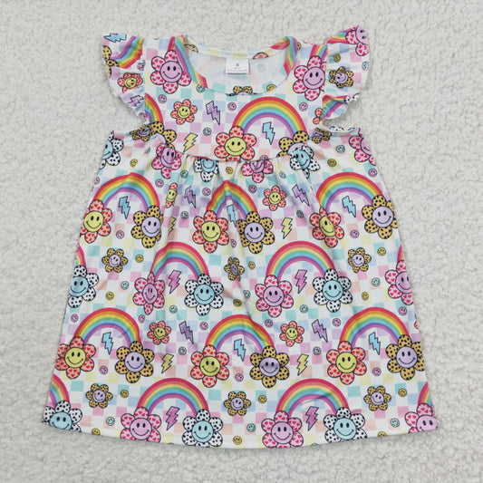 smile face rainbow mini dress GSD0324