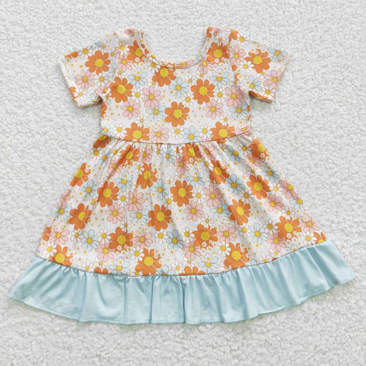 orange floral dress GSD0331