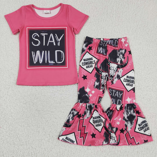 stay wild tops bell bottoms sets GSPO0446