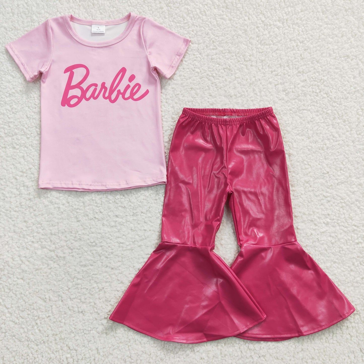 barbie T-shirts rosy leather bell bottoms set GSPO0554