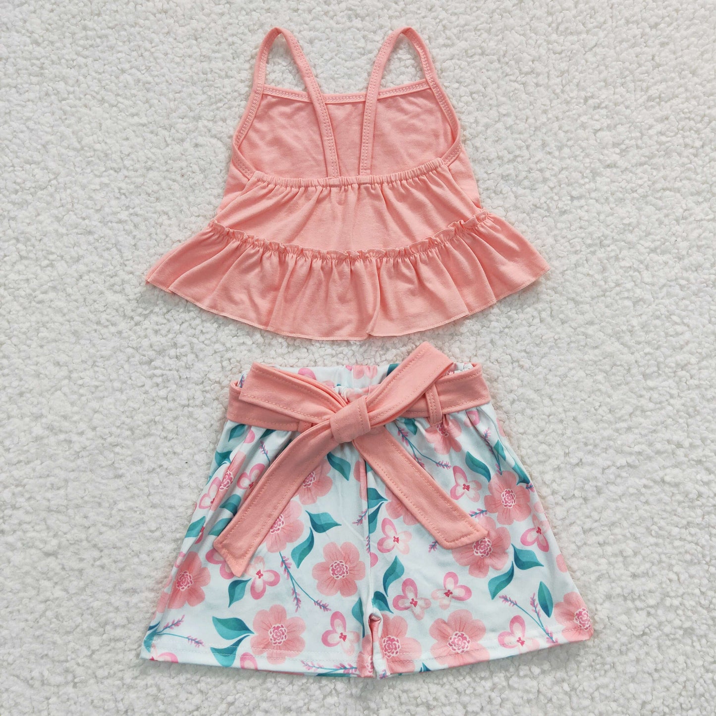 girls pink camis & shorts outfits GSSO0196