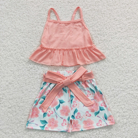 girls pink camis & shorts outfits GSSO0196