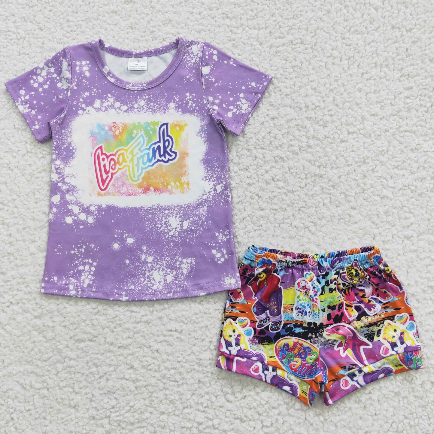 lisa frank tops shorts set GSSO0227