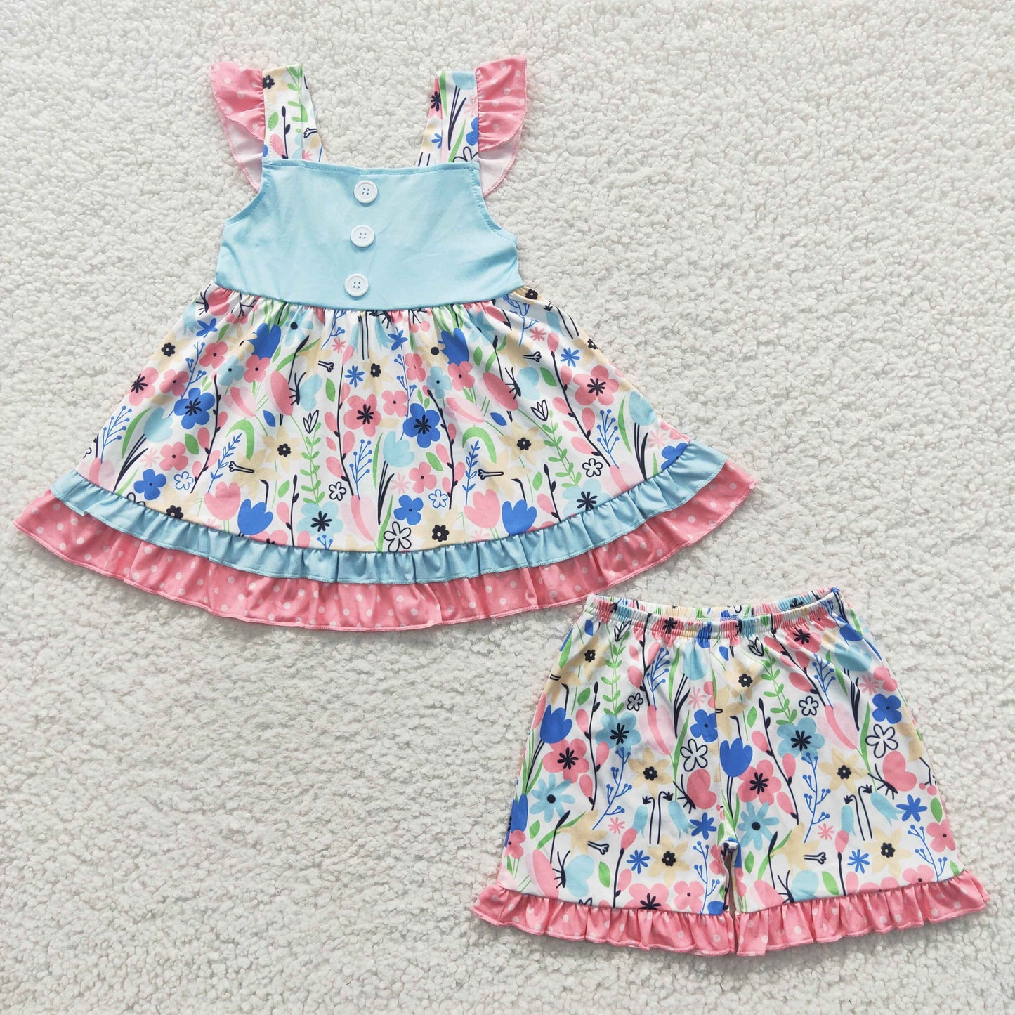 girls floral outfits GSSO0243