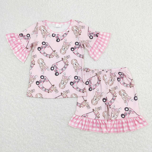 GSSO0401  baby girl clothes girl easter pajamas set