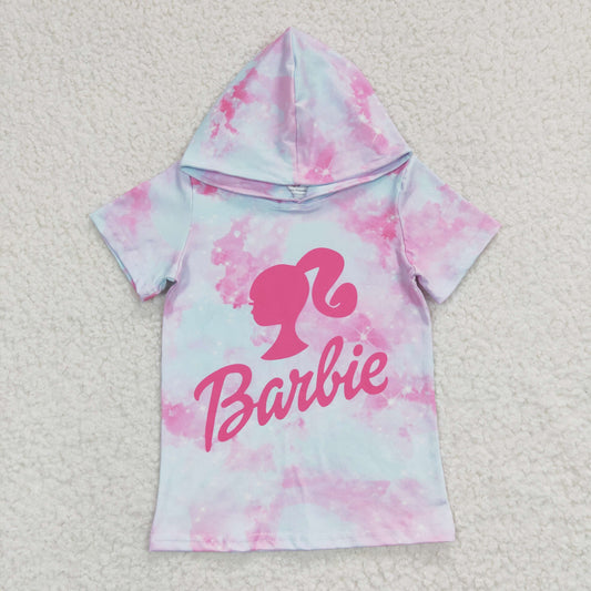 girls barbie hooded t-shirts GT0153