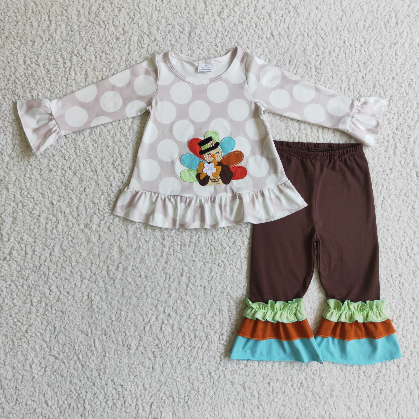 Thanksgiving day Turkey  bell bottom pants  Set