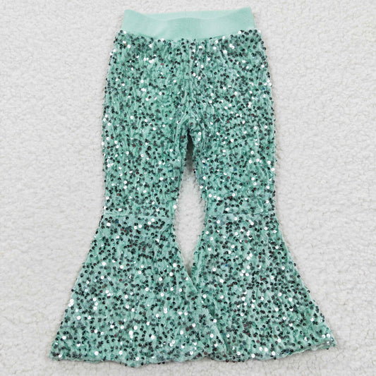 Cyan Sequins Pants P0109