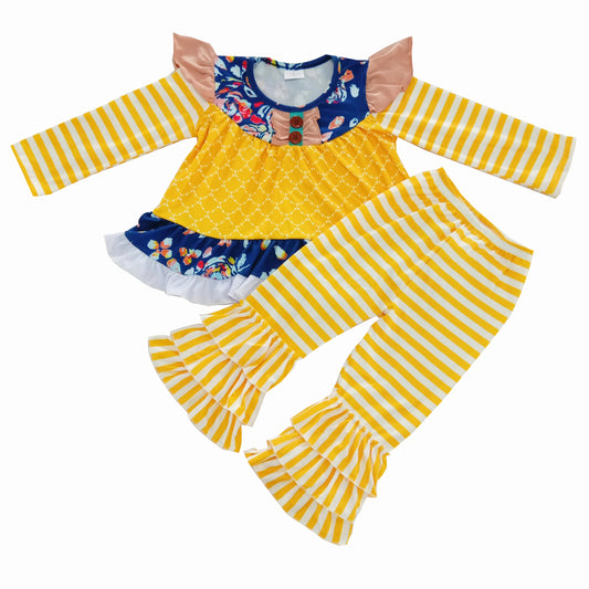 Yellow Stripe Long Sleeve Set