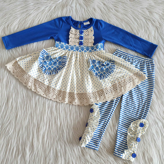 Blue Tunic Pockets Set