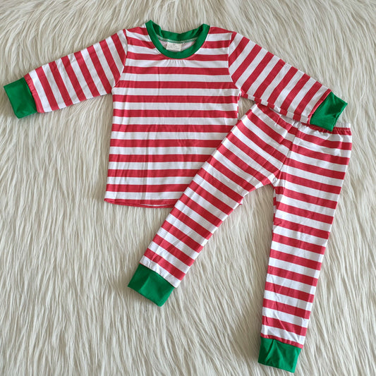 Red Stripe Cotton Pajamas