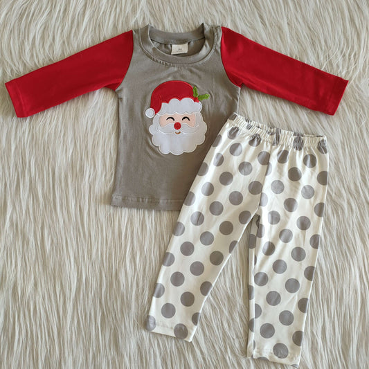 Applique Santa Claus Polka Set