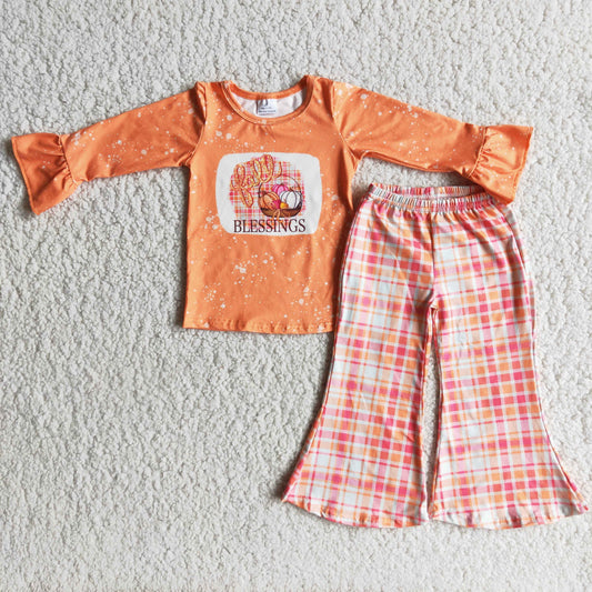 Fall Blessing Orange clothes sets 6 A18-19