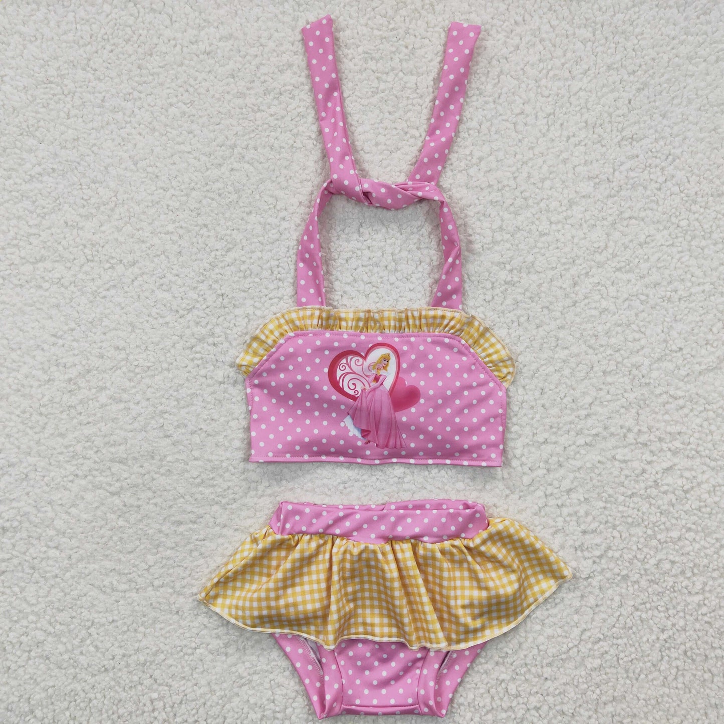 pink princess halter 2pcs swimwear S0058