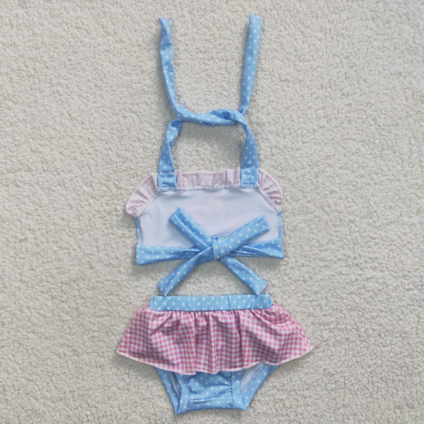 blue princess halter 2pcs swimwear S0059