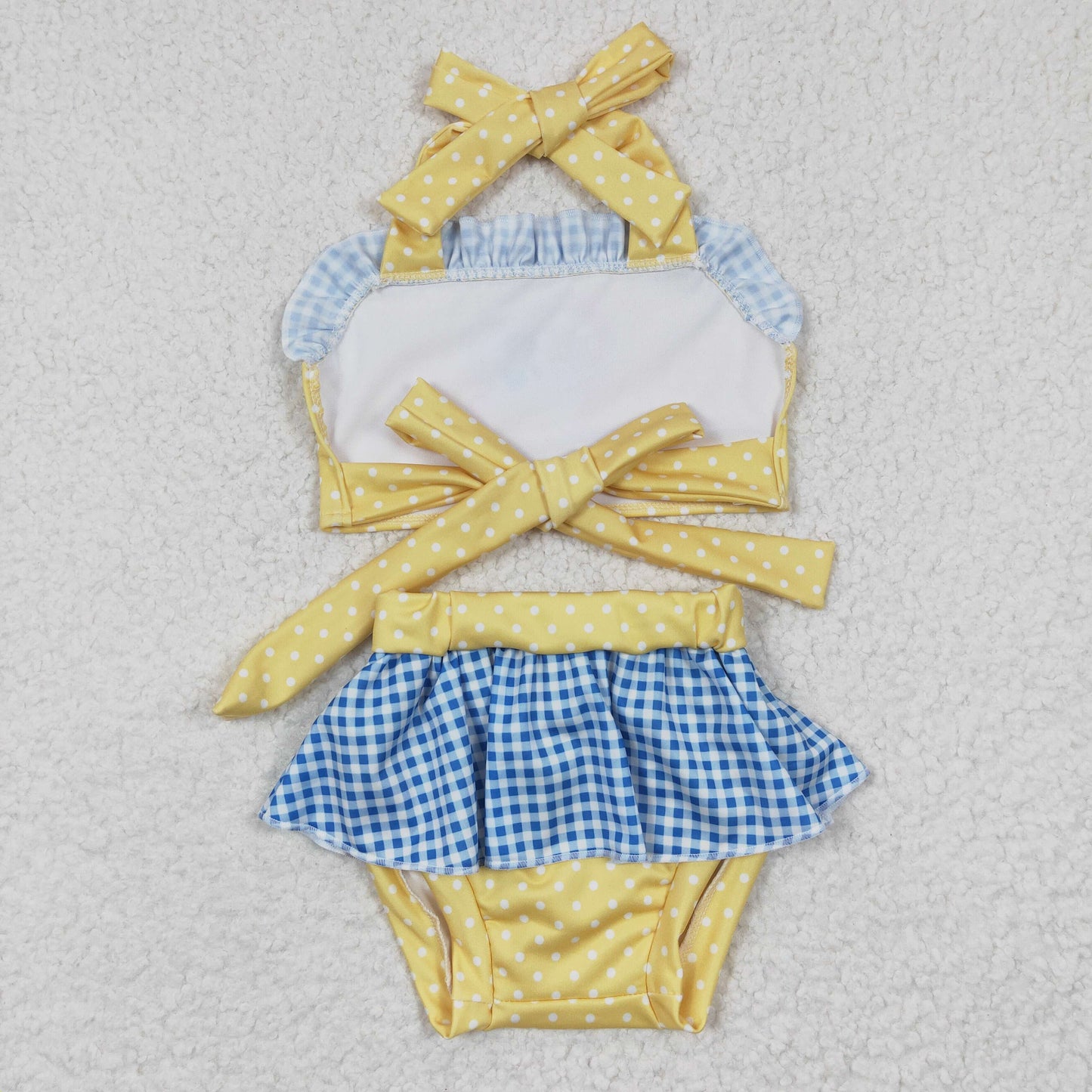 yellow princess halter 2pcs swimwear S0060