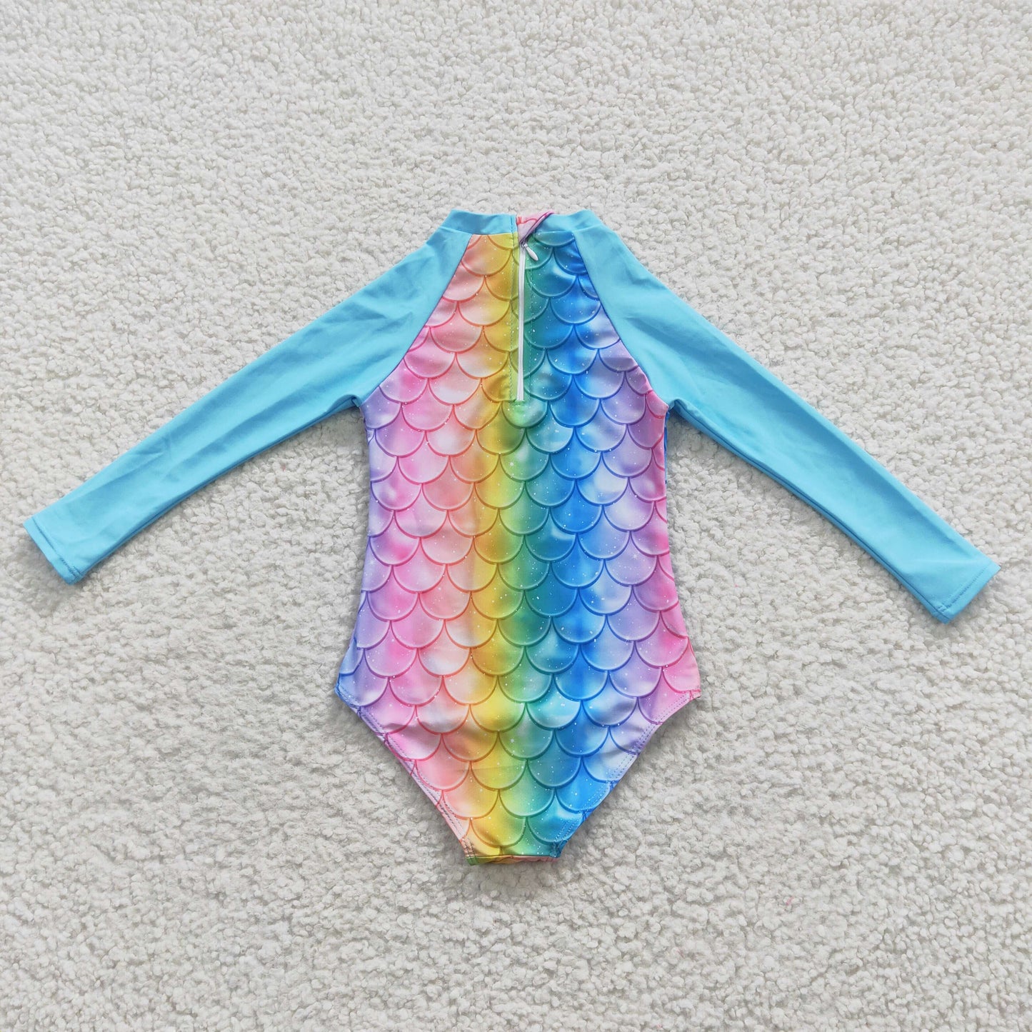 girls long sleeve mermaid swimsuit S0075