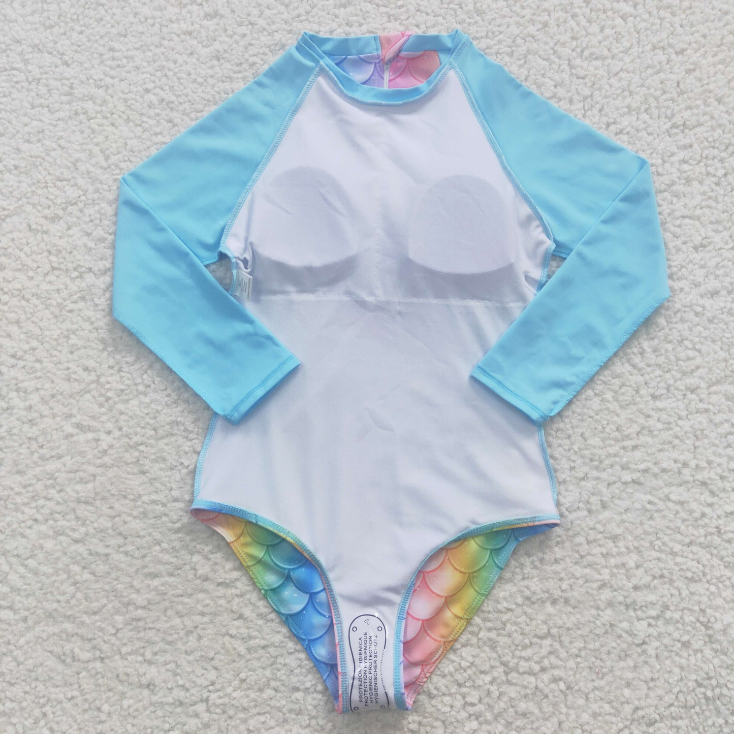 girls long sleeve mermaid swimsuit S0075