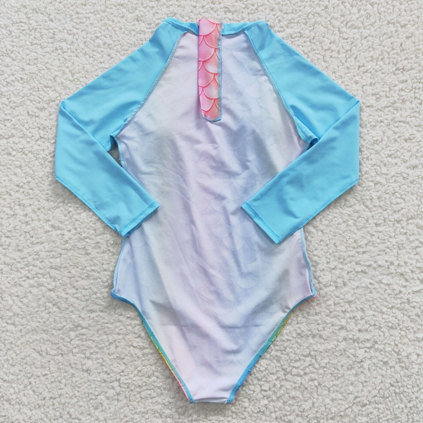 girls long sleeve mermaid swimsuit S0075