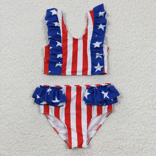 girls 4th of July swimwear S0090