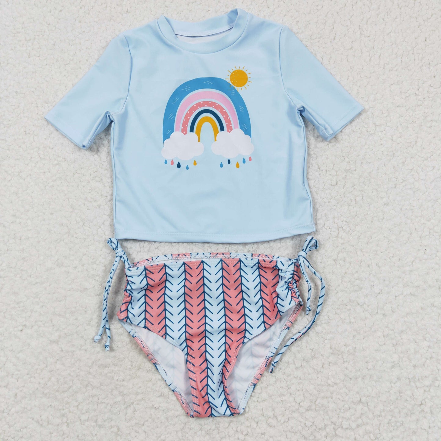 baby rainbow printed 2pcs swimwear S0115