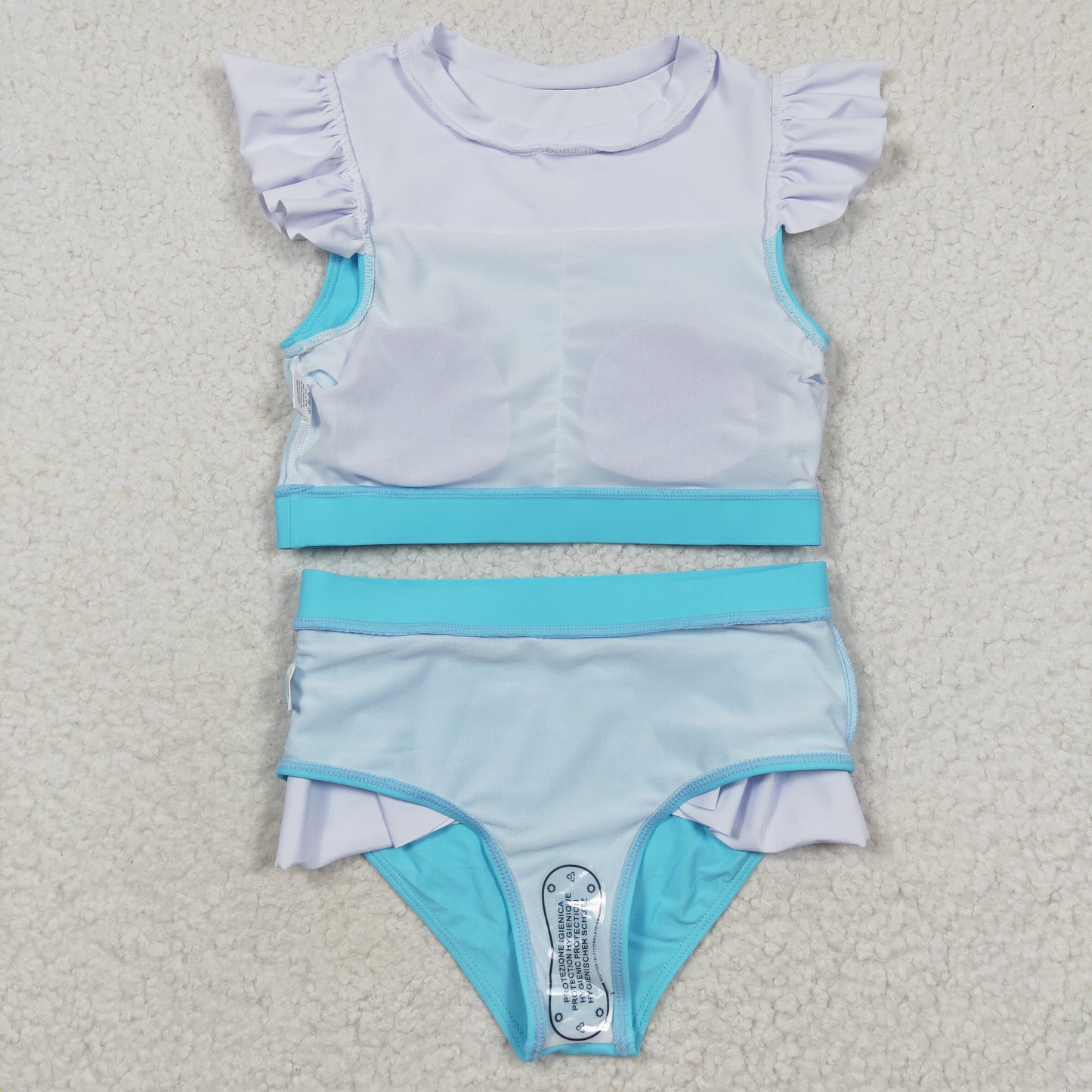 baby blue patchwork 2pcs swimwear S0132