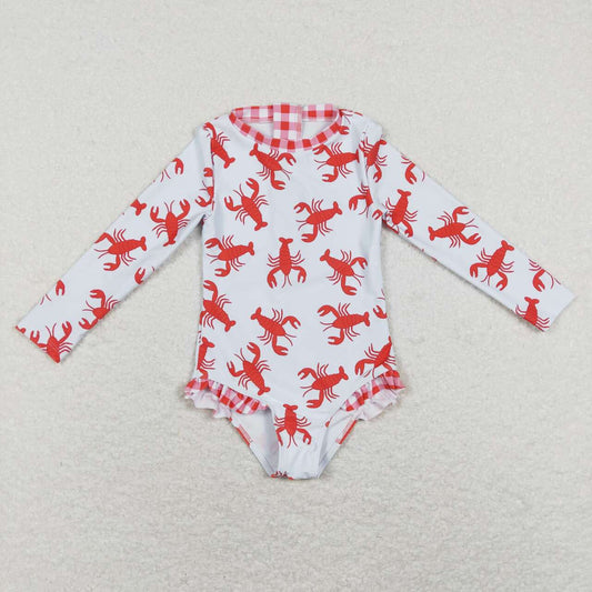 S0220 baby girl clothes crawfish girl summer swimsuit