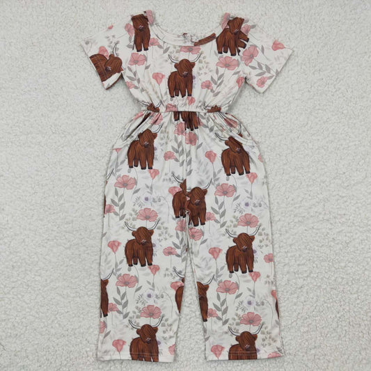 girls calf printed jumpsuit SR0227