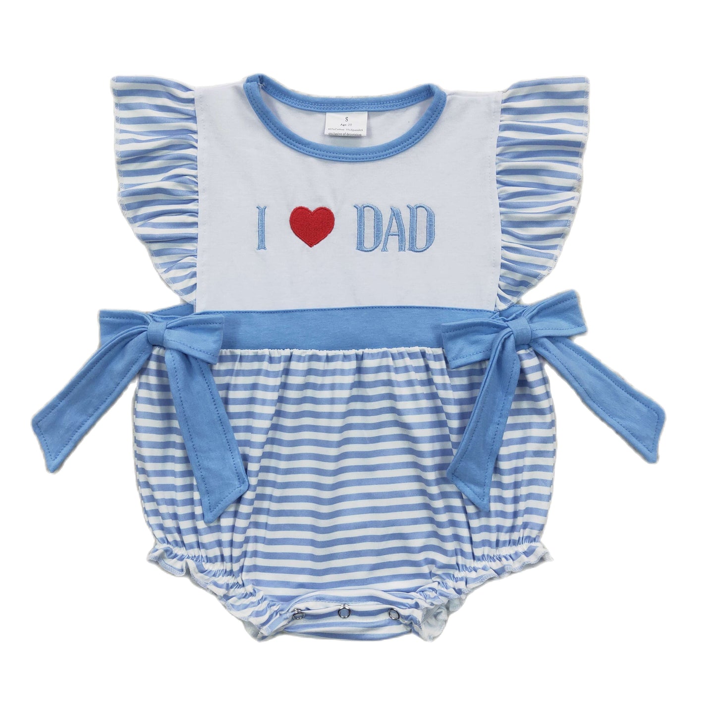 I love dad letter embroidery baby onesies SR0235